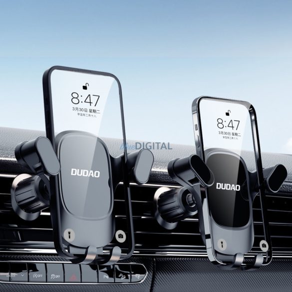 Dudao F5Pro szellőzőnyílásos autós telefontartó - fekete