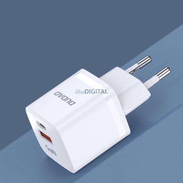 Fali töltő GaN 33W PPS USB C/USB Dudao A13Pro - fehér