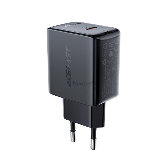 ACEFFORT gyors töltő USB type-c 20W Power Delivery fekete (A1 EU fekete)