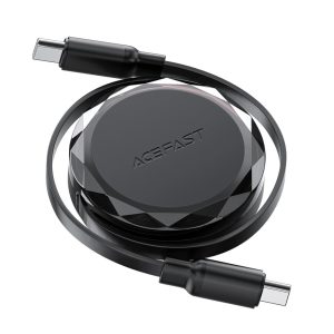 Acefast C13-03 Type-C - Type-C visszahúzható kábel 60W 80cm - fekete