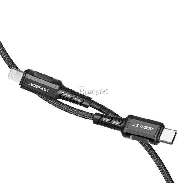 AceFast kábel MFI USB type-c - Lightning 1,2m, 30W, 3A fekete (C1-01 fekete)