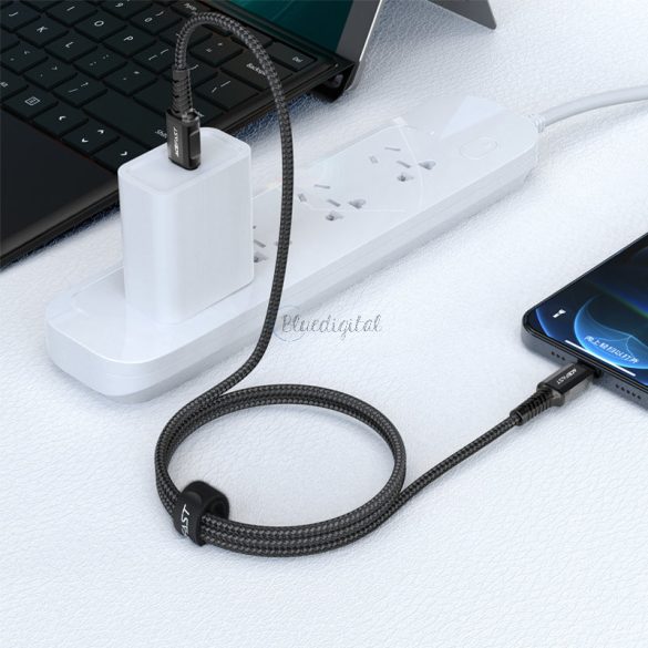 AceFast kábel MFI USB type-c - Lightning 1,2m, 30W, 3A fekete (C1-01 fekete)