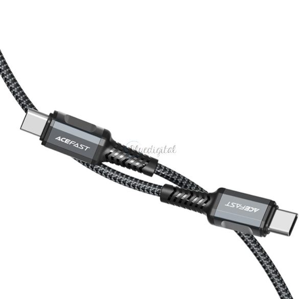 AceFast kábel USB type-c - USB type-c 1,2 m, 60W (20V / 3a) szürke (C1-03 deep space szürke)