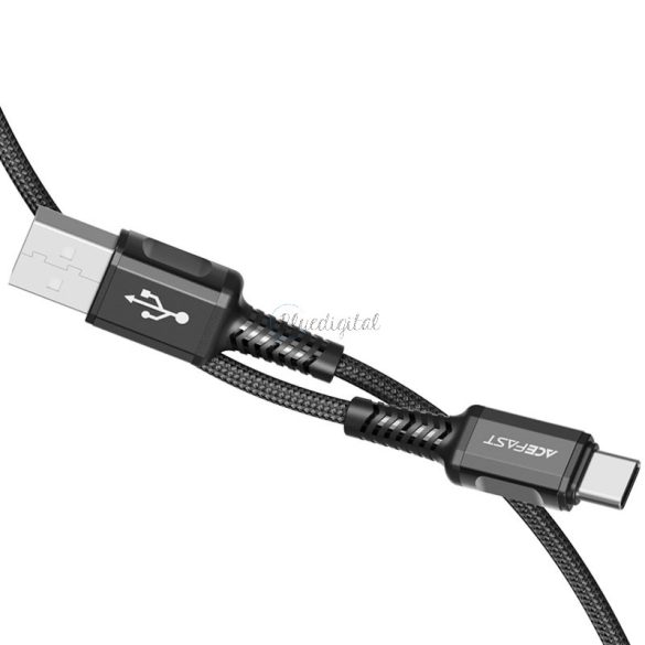 AceFast USB kábel - USB Type-c 1,2 m, 3A fekete (C1-04 fekete)