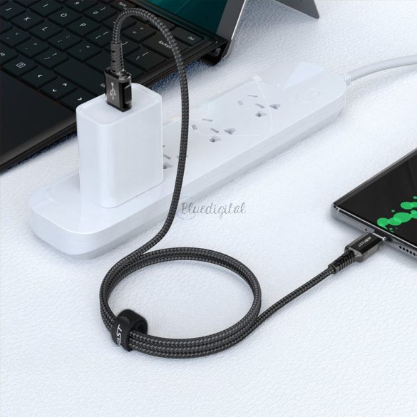 AceFast USB kábel - USB Type-c 1,2 m, 3A fekete (C1-04 fekete)