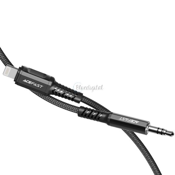 ACEFFY AUDIO Kábel MFI Lightning - 3,5 mm-es Mini Jack (apa) 1.2m, Aux fekete (C1-06 fekete)