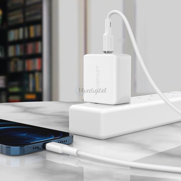 AceFast kábel MFI USB type-c - Lightning 1,2m, 30W, 3A fehér (C2-01 fehér)