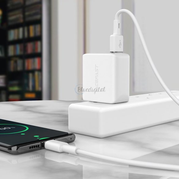 AceFast USB kábel - USB type-c 1,2m, 3A zöld (C2-04 olívazöld)