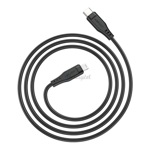 AceFast kábel MFI USB type-c - Lightning 1.2m, 30W, 3A fekete (C3-01 fekete)