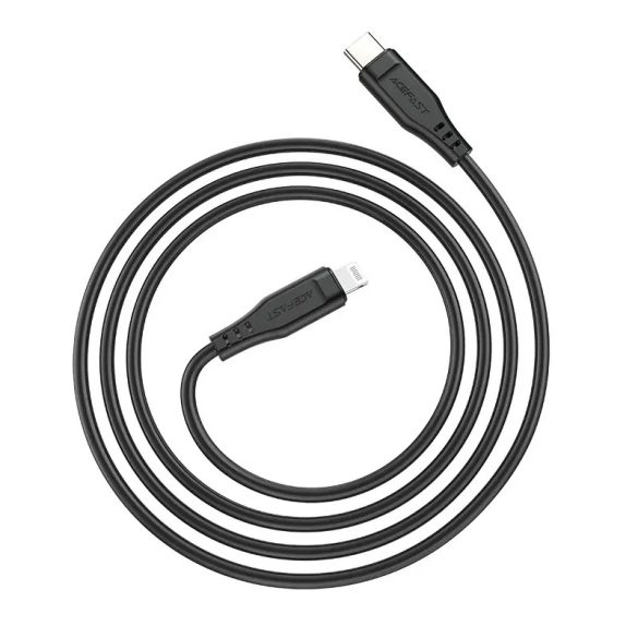 Acefast C3-01 Type-C - Lightning kábel 30W 3A 480Mb/s PD 1.2m - fehér