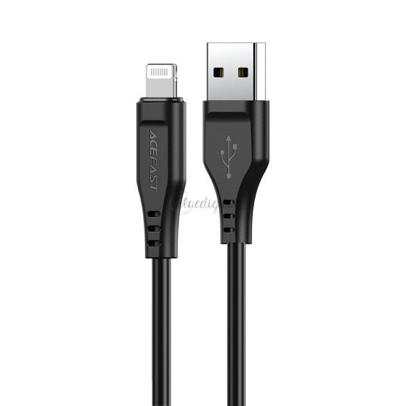 AceFast kábel MFI USB - Lightning 1.2m, 2.4a fekete (C3-02 fekete)