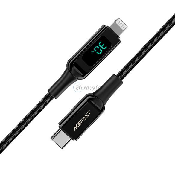 ACEFAST CABL MFI USB Type C - Lightning 1,2 m, 30W, 3A fekete (C6-01 fekete)