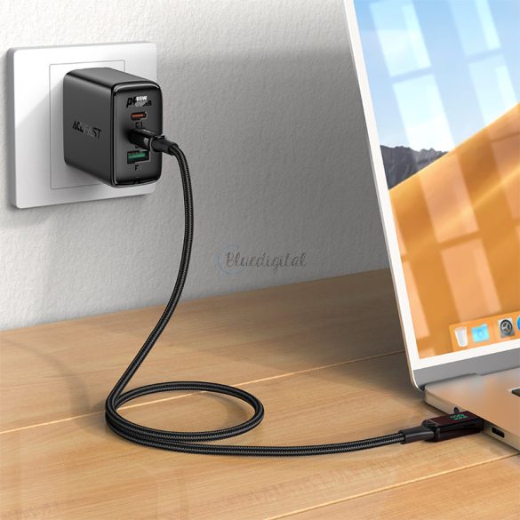 AceFast kábel USB type-c - USB type-c 2M, 100W (20V / 5A) fekete (C6-03 fekete)