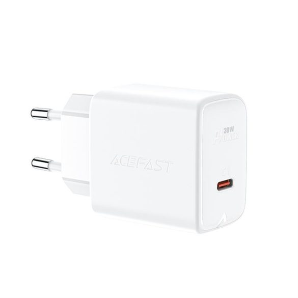 AceFast Charger Gan USB C 30W tokú, PD, QC 3.0, AFC, FCP fehér (A21 fehér)