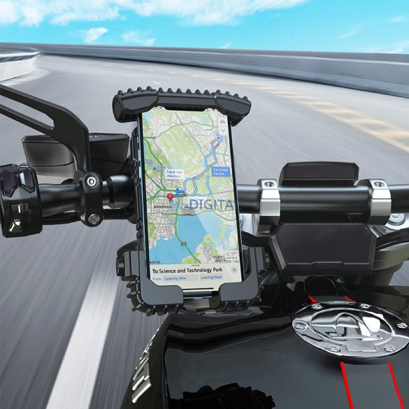 Acefast mechanikus telefontartó kerékpárhoz, motorkerékpárhoz, robogóhoz - fekete (D15)