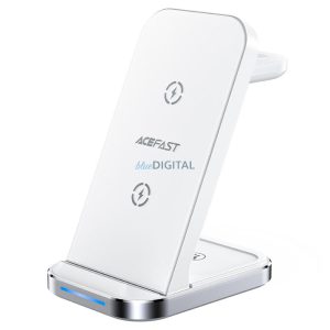 Acefast 3 az 1-ben vezeték nélküli töltő telefonhoz, fejhallgatóhoz, okosórához fehér (E15)