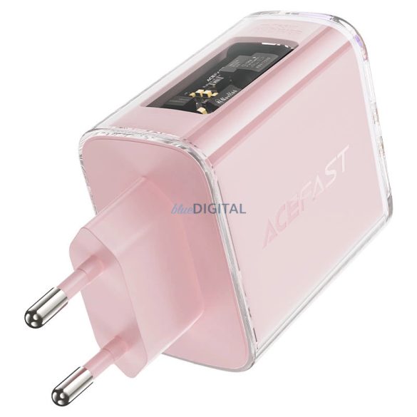 Acefast A45 hálózati töltő 1xUSB-A és 2xUSB-C csatlakozással GaN 65W - zöld