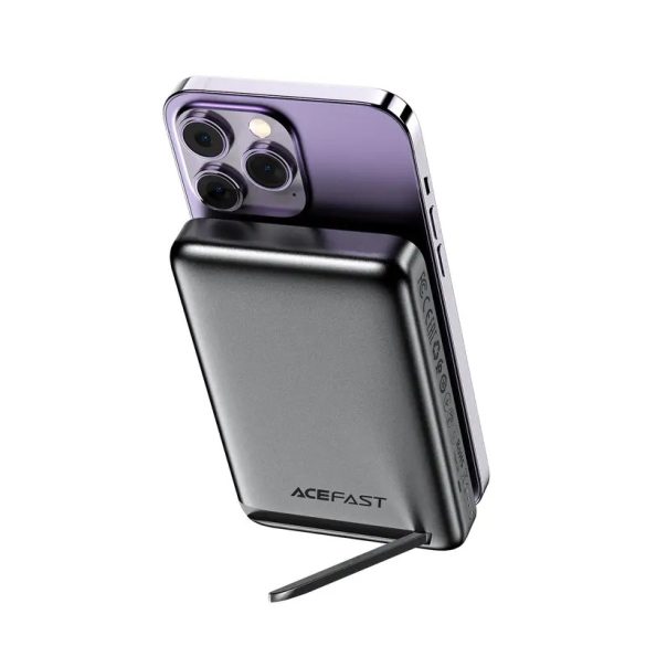Acefast M6 induktív powerbank 20W 10000mAh - fekete