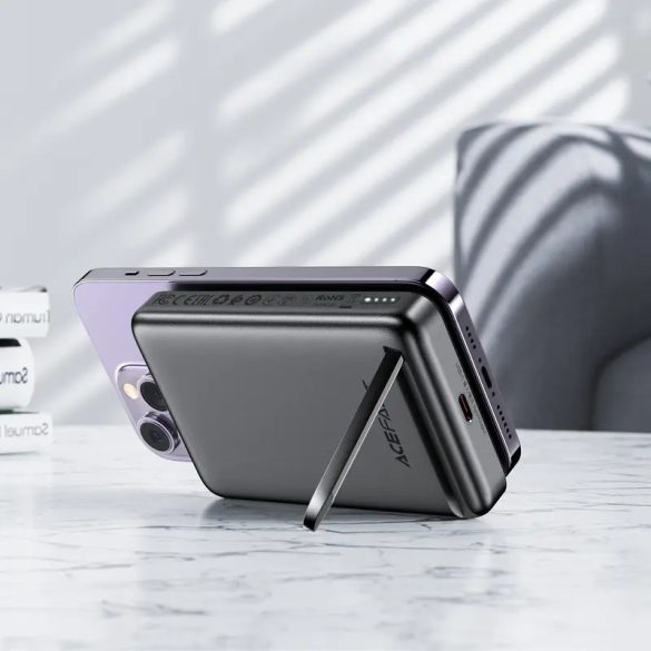 Acefast M6 induktív powerbank 20W 10000mAh - fekete