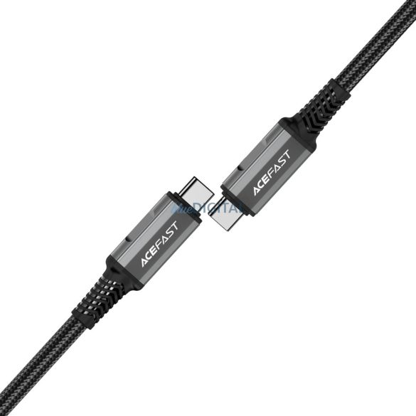 Acefast C1-09 USB-C / USB-C USB4 PD3.1 5A 1m kábel - szürke fekete