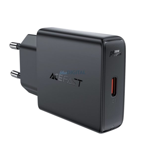 Acefast A65 hálózati töltő 1xUSB-C csatlakozással PD 20W GaN - fekete