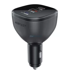   Acefast B14 autós töltő 1xUSB-A és 2xUSB-C csatlakozással 165W - fekete