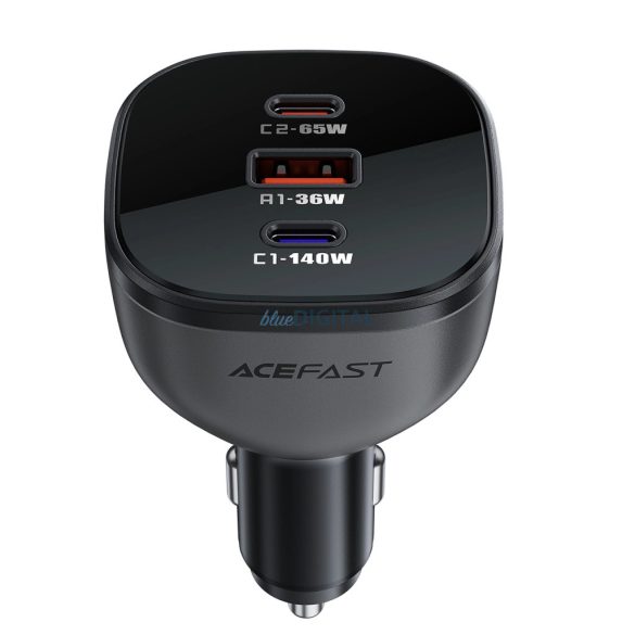 Acefast B14 autós töltő 1xUSB-A és 2xUSB-C csatlakozással 165W - fekete