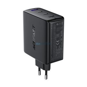 Acefast A94 hálózati töltő 1xUSB-A és 3xUSB-C csatlakozással GaN2 PD 100W - fekete