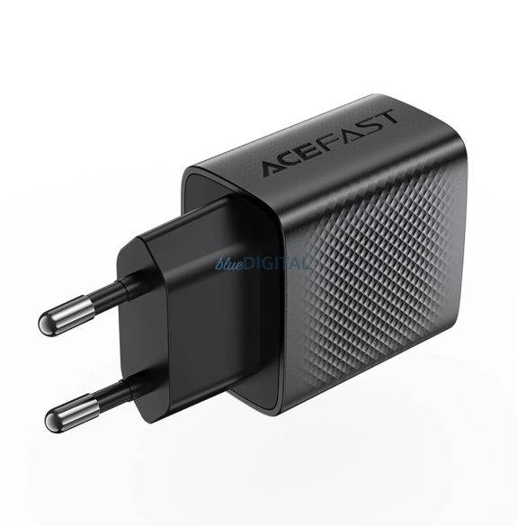 Acefast A90 hálózati töltő 1xUSB-A csatlakozással GaN QC 18W - fekete