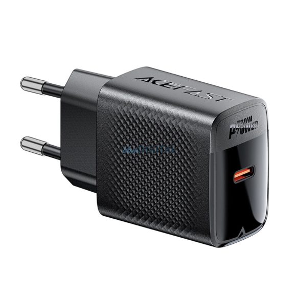 Acefast A102 hálózati töltő 1xUSB-C csatlakozással GaN PD 30W - fekete