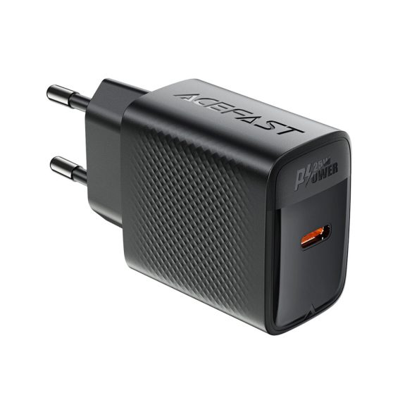 Acefast A104 hálózati töltő 1xUSB-C csatlakozással 25W 3A GaN PD QC - fekete