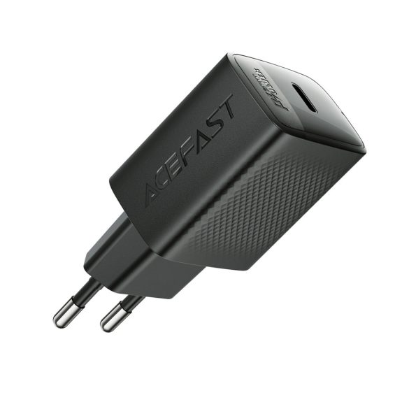 Acefast A104 hálózati töltő 1xUSB-C csatlakozással 25W 3A GaN PD QC - fekete