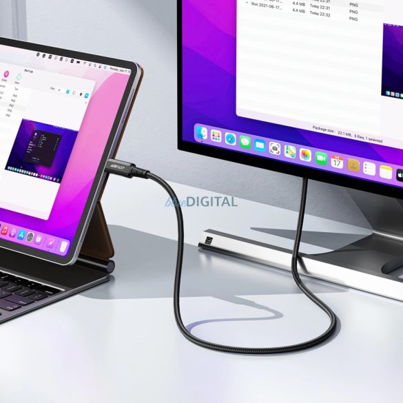 Acefast C1 USB-C - HDMI kábel 4K 60Hz HDR 1.8m - fekete