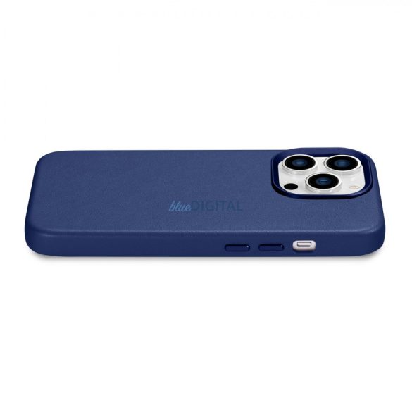 iCarer tok bőr valódi bőr tok iPhone 14 Pro kék (WMI14220706-BU) (MagSafe kompatibilis)