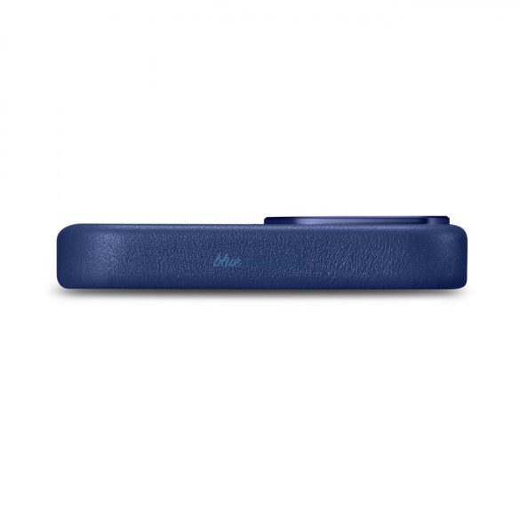 iCarer Case Leather valódi bőr tok iPhone 14 Plus készülékhez kék (MagSafe kompatibilis)