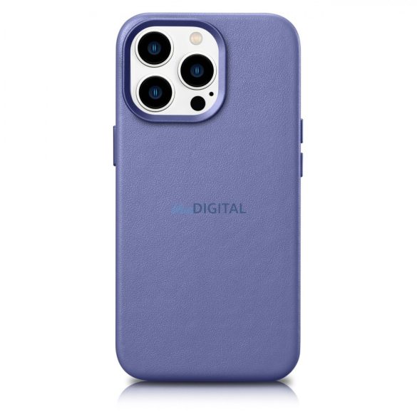 iCarer tok bőr valódi bőr tok iPhone 14 Pro Max Light Purple (WMI14220708-LP) (MagSafe kompatibilis)