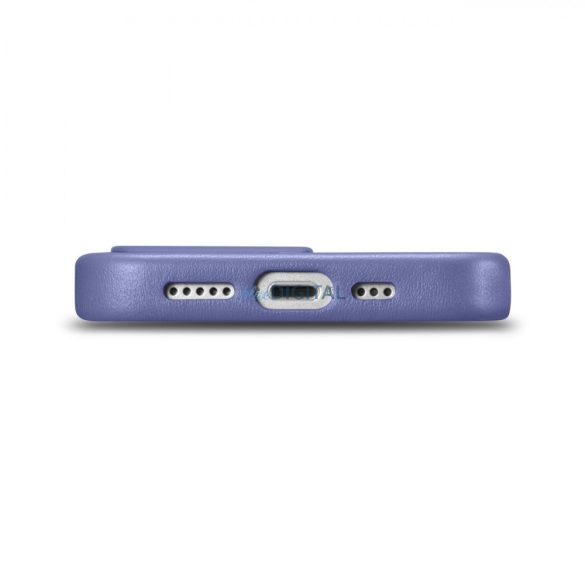 iCarer tok bőr valódi bőr tok iPhone 14 Pro Max Light Purple (WMI14220708-LP) (MagSafe kompatibilis)