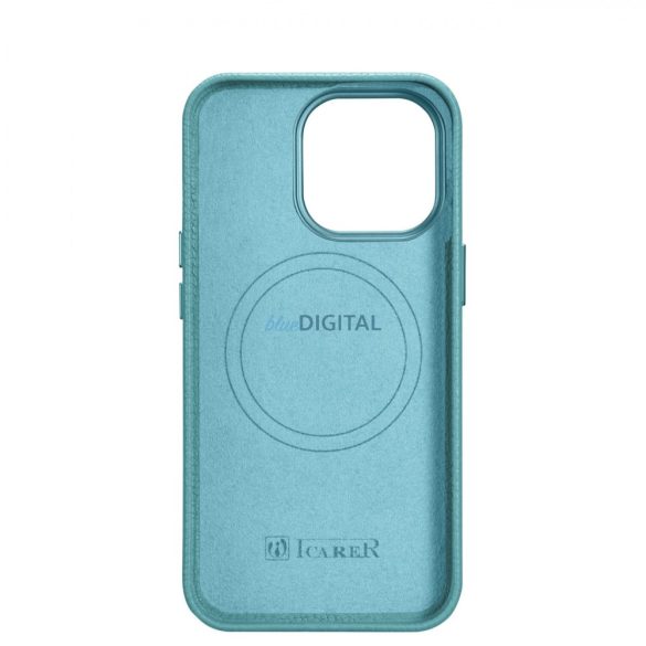 iCarer Litchi prémium bőr tok iPhone 14 Pro mágneses bőr tok MagSafe zöld (WMI14220710-GN)
