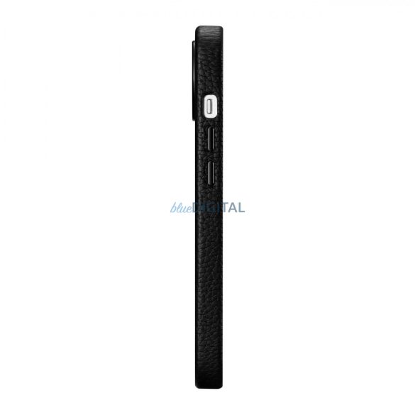 iCarer Litchi prémium bőr tok iPhone 14 Plus mágneses bőr tok MagSafe fekete (WMI14220711-BK)