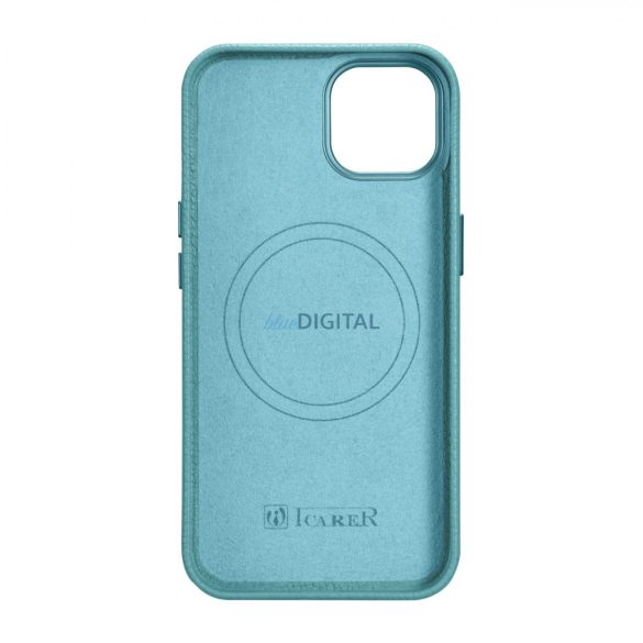 iCarer Litchi prémium bőr tok iPhone 14 Plus mágneses bőr tok MagSafe zöld (WMI14220711-GN)