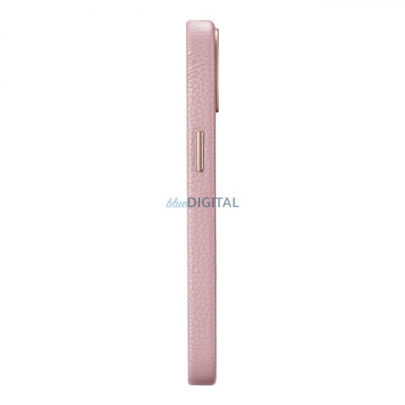 iCarer Litchi prémium bőr tok iPhone 14 Plus mágneses bőr tok MagSafe rózsaszínnel (WMI14220711-PK)