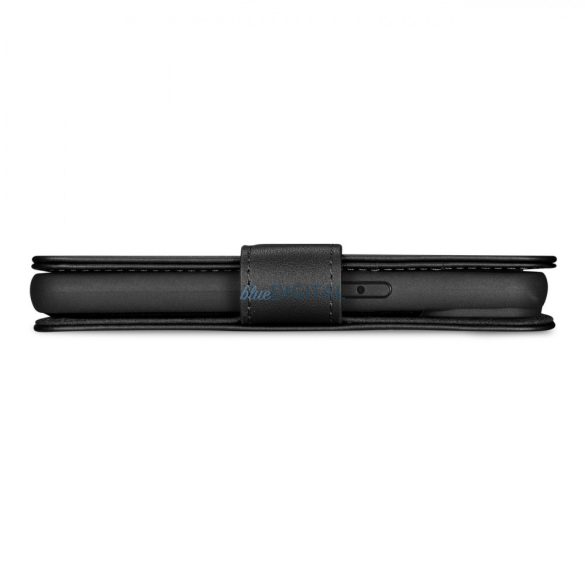 iCarer tárca tok 2in1 iPhone 14 Pro bőr Flip Cover Anti-RFID fekete (WMI14220726-BK)