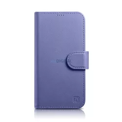   iCarer tárca tok 2in1 iPhone 14 Pro Flip bőr tok Anti-RFID világos lila (WMI14220726-LP)