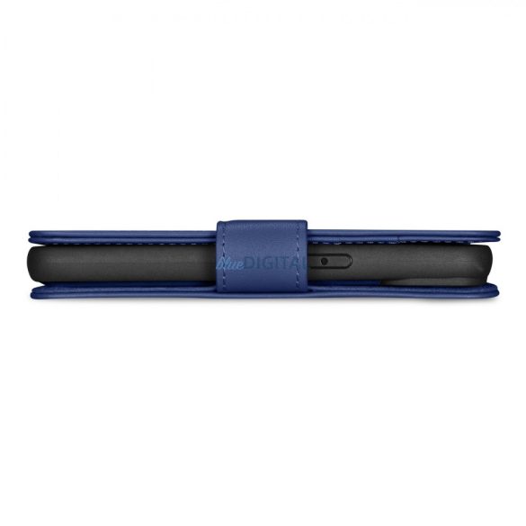 iCarer tárca tok 2in1 iPhone 14 Pro Flip bőr tok Anti-RFID kék (WMI14220726-BU)