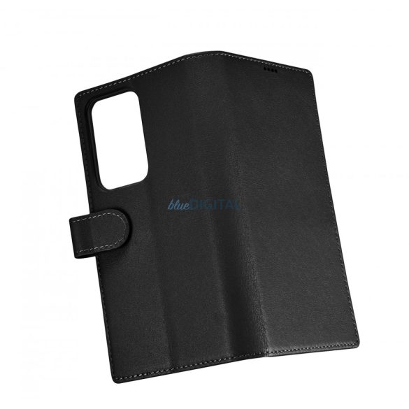 iCarer Wallet Case Samsung Galaxy S23 Ultra bőr tok pénztárcával fekete
