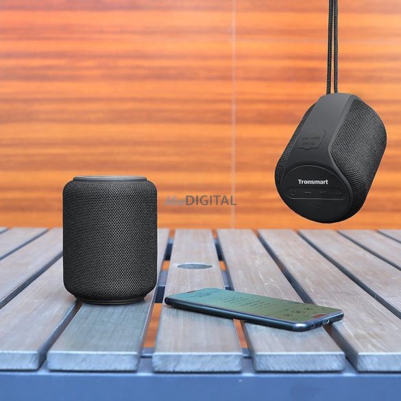 Tronsmart T6 Bluetooth 5.3 15W-os mini vezeték nélküli hangszóró - fekete színben