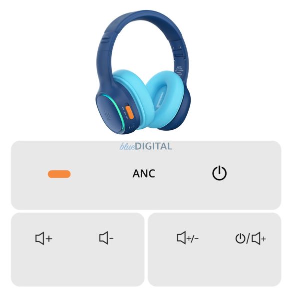 Tronsmart KH03 vezeték nélküli fejhallgató gyerekeknek ANC - kék