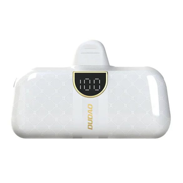 Dudao K20SC mini powerbank beépített Type-C csatlakozóal 5000mAh - fehér