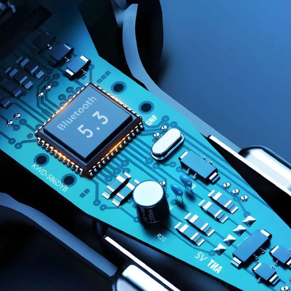 Dudao R2PRO+ 2-az-1-ben autós töltő és FM transzmitter 2xUSB-A és 1xUSB-C csatlakozással 25W PD - fekete-ezüst színű