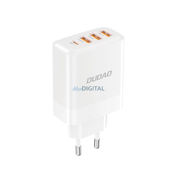 Dudao A5HEU hálózati töltő 3x USB-A és 1xUSB-C csatlakozással 20W PD - fehér